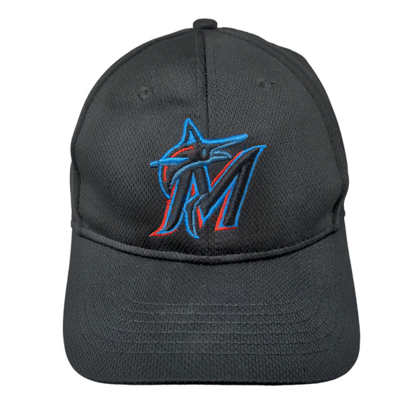 OC Sports Boy's Strapback Hat Black Youth Miami Marlins MLB Baseball - Picture 1 of 7